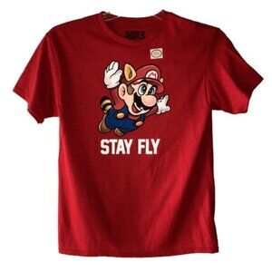 Super Mario Kids Large Size 14 T Shirt Tee Red
